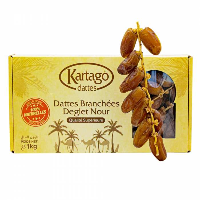 DATTES DEGLET NOUR BRANCHEES 1KG